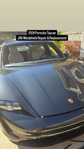2024 Porsche Taycan at JRD Windshield Repair & Replacement for a new windshield